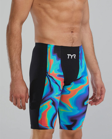 TYR Erkek Yarış Mayosu Shockwave Jammer Kızıl Kırmızı Turkuaz Mavi