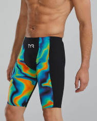 TYR Erkek Yarış Mayosu Shockwave Jammer Kızıl Turuncu Yeşil