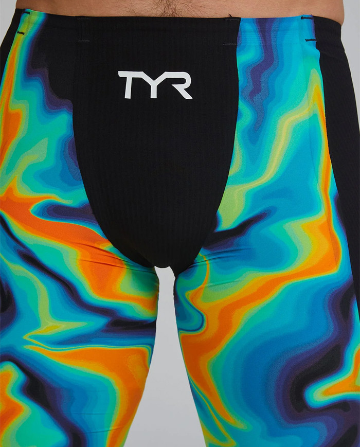 TYR Erkek Yarış Mayosu Shockwave Jammer Kızıl Turuncu Yeşil