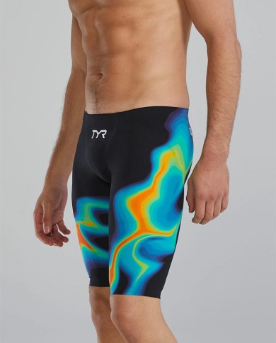 TYR Erkek Yarış Mayosu Venzo Düşük Bel Jammer Kızıl Turuncu Yeşil