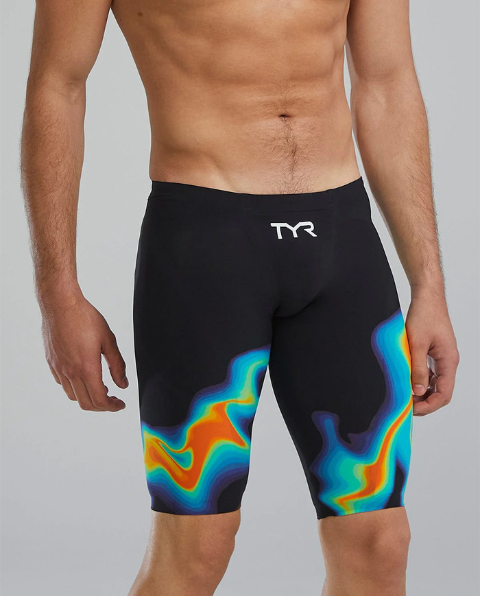 TYR Erkek Yarış Mayosu Venzo Düşük Bel Jammer Kızıl Turuncu Yeşil