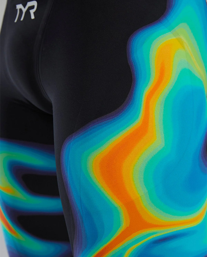 TYR Erkek Yarış Mayosu Venzo Düşük Bel Jammer Kızıl Turuncu Yeşil