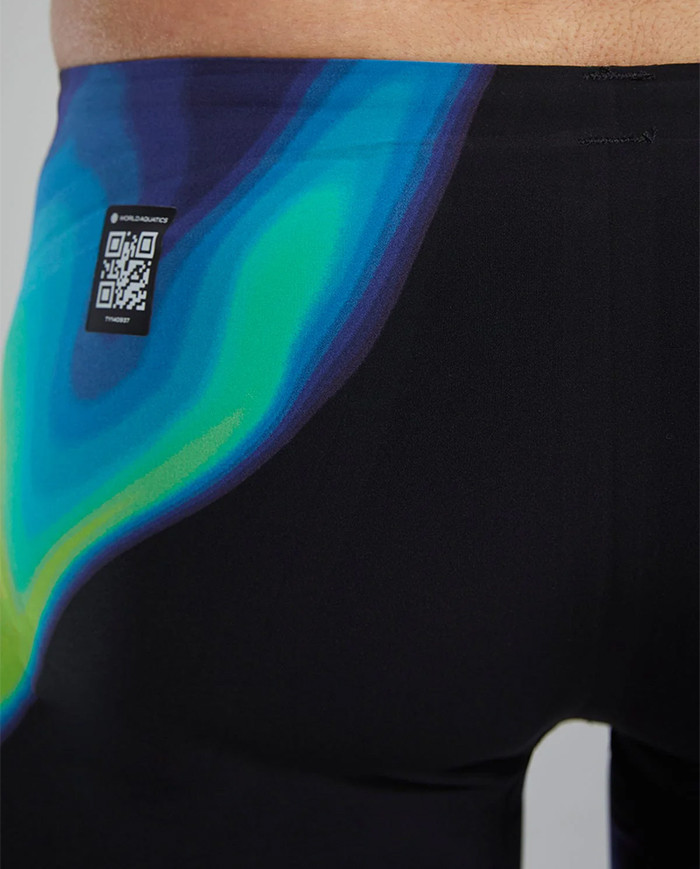 TYR Erkek Yarış Mayosu Venzo Düşük Bel Jammer Kızıl Turuncu Yeşil