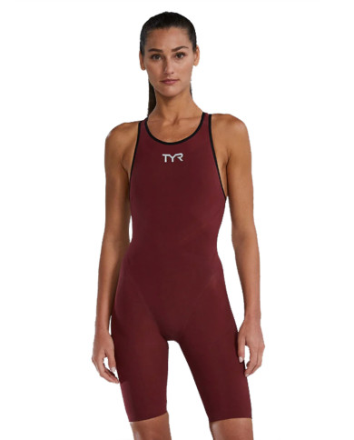 TYR Kadın Open Back Yarış Mayosu Venzo Burgundy