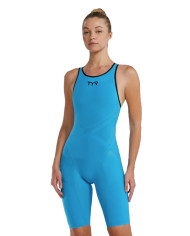 TYR Kadın Open Back Yarış Mayosu Venzo Bright Blue