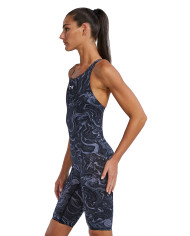 TYR Kadın Open Back Yarış Mayosu Thresher Titanium