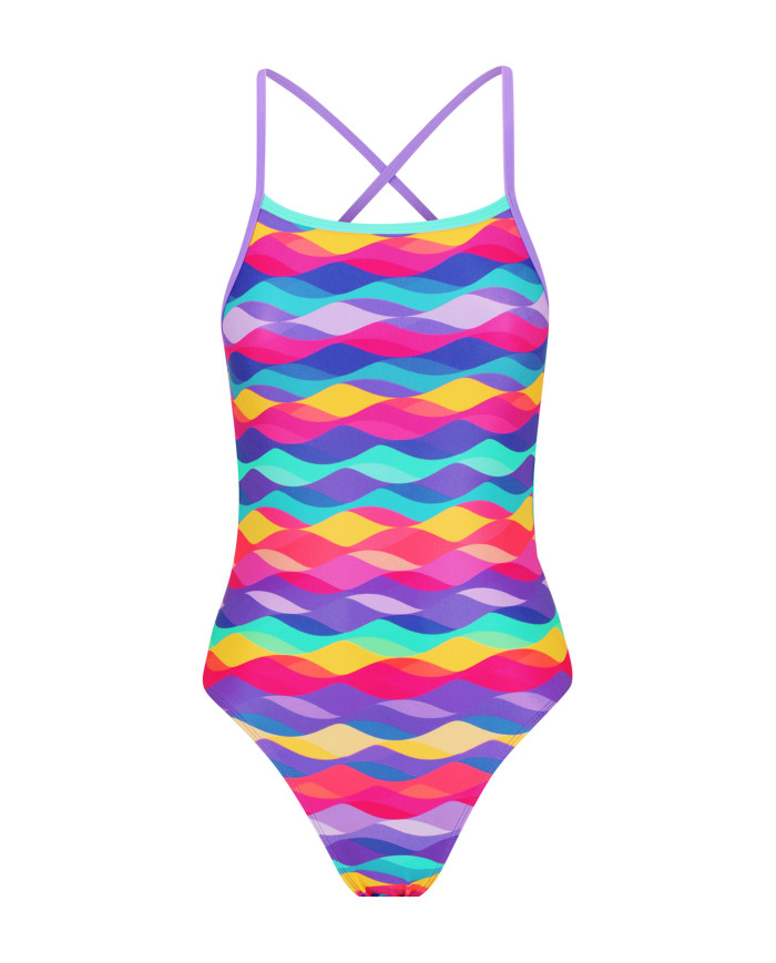 Amanzi Kız Çocuk Antrenman Mayosu Bağlamalı Sırt Tek Parça Marella