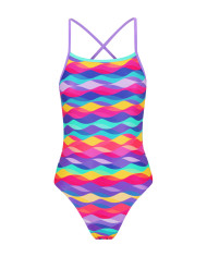 Amanzi Kız Çocuk Antrenman Mayosu Bağlamalı Sırt Tek Parça Marella