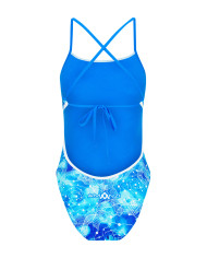 Amanzi Kız Çocuk Antrenman Mayosu Bağlamalı Sırt Tek Parça Roselle