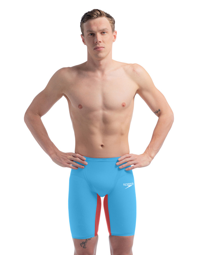 Speedo Fastskin LZR Pure Valor 2.0 Jammer Erkek Yarış Mayosu Mavi Kırmızı