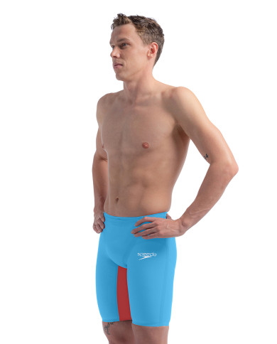 Speedo Fastskin LZR Pure Valor 2.0 Jammer Erkek Yarış Mayosu Mavi Kırmızı