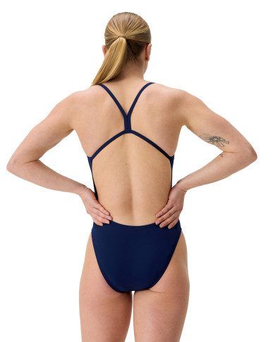 Speedo FL Solid V Back 2.0 Kadın Antrenman Mayosu Lacivert