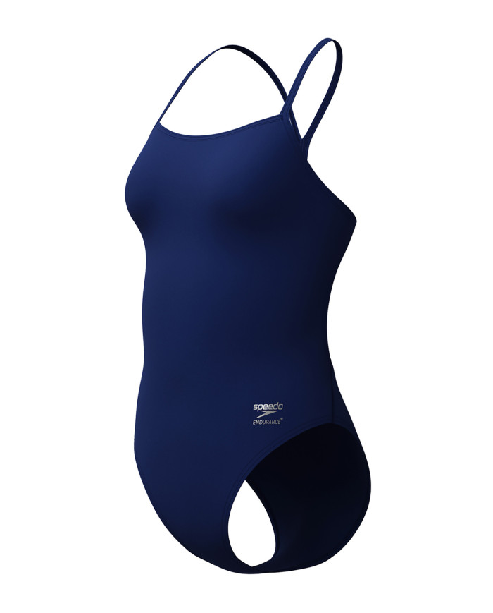 Speedo FL Solid V Back 2.0 Kadın Antrenman Mayosu Lacivert