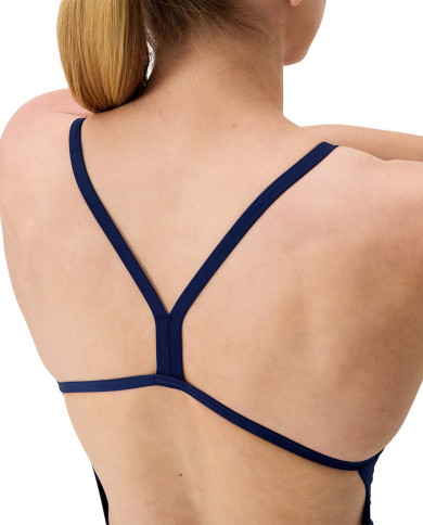 Speedo FL Solid V Back 2.0 Kadın Antrenman Mayosu Lacivert