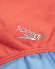 Speedo Solid Tieback Kadın Antrenman Mayosu Açık Kırmızı