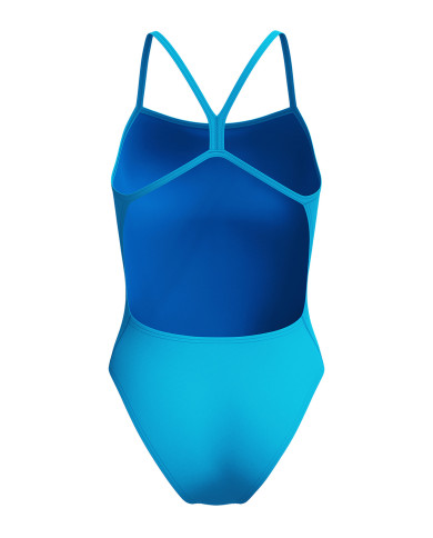Speedo FL Solid V Back 2.0 Kadın Antrenman Mayosu Mavi
