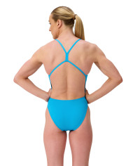 Speedo FL Solid V Back 2.0 Kadın Antrenman Mayosu Mavi