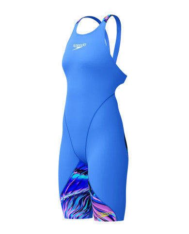 Speedo LZR Ignite Kneeskin Kadın Yarış Mayosu Mavi