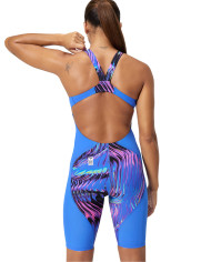 Speedo LZR Ignite Kneeskin Kadın Yarış Mayosu Mavi