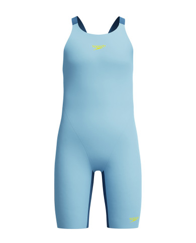 Speedo Fastskin Junior Endurance Plus Max Openback Kneeskin Kız Çocuk Yarış Mayosu Mavi