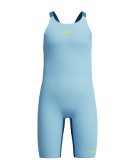 Speedo Fastskin Junior Endurance Plus Max Openback Kneeskin Kız Çocuk Yarış Mayosu Mavi
