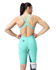 Speedo Fastskin LZR Pure Valor 2.0 Openback Kneeskin Kadın Yarış Mayosu Açık Mavi