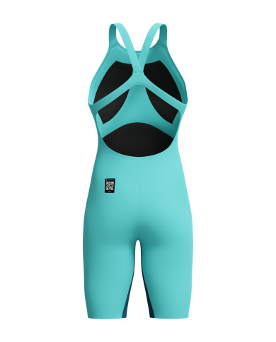 Speedo Fastskin LZR Pure Valor 2.0 Openback Kneeskin Kadın Yarış Mayosu Açık Mavi