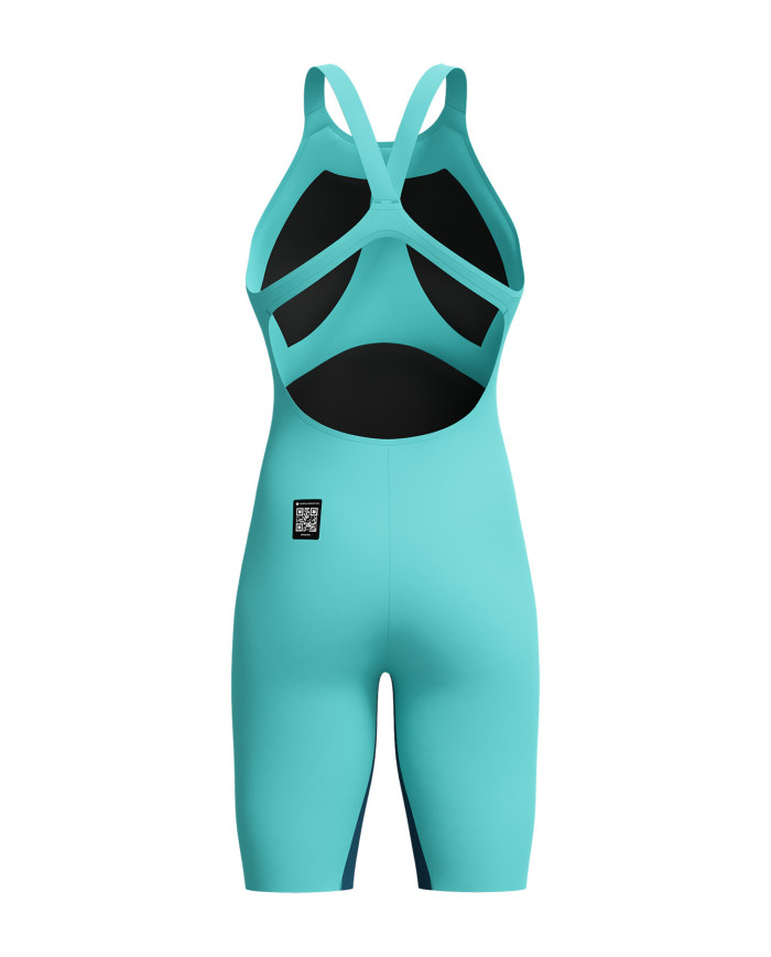 Speedo Fastskin LZR Pure Valor 2.0 Openback Kneeskin Kadın Yarış Mayosu Açık Mavi