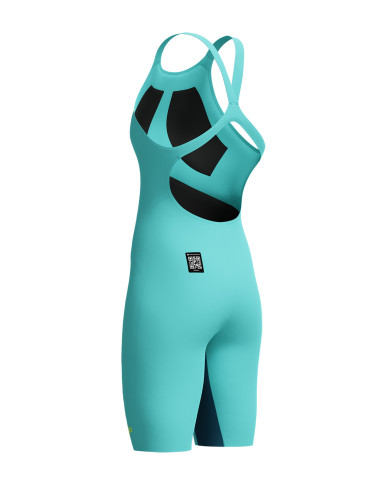 Speedo Fastskin LZR Pure Valor 2.0 Openback Kneeskin Kadın Yarış Mayosu Açık Mavi