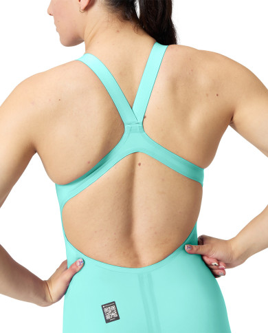 Speedo Fastskin LZR Pure Valor 2.0 Openback Kneeskin Kadın Yarış Mayosu Açık Mavi