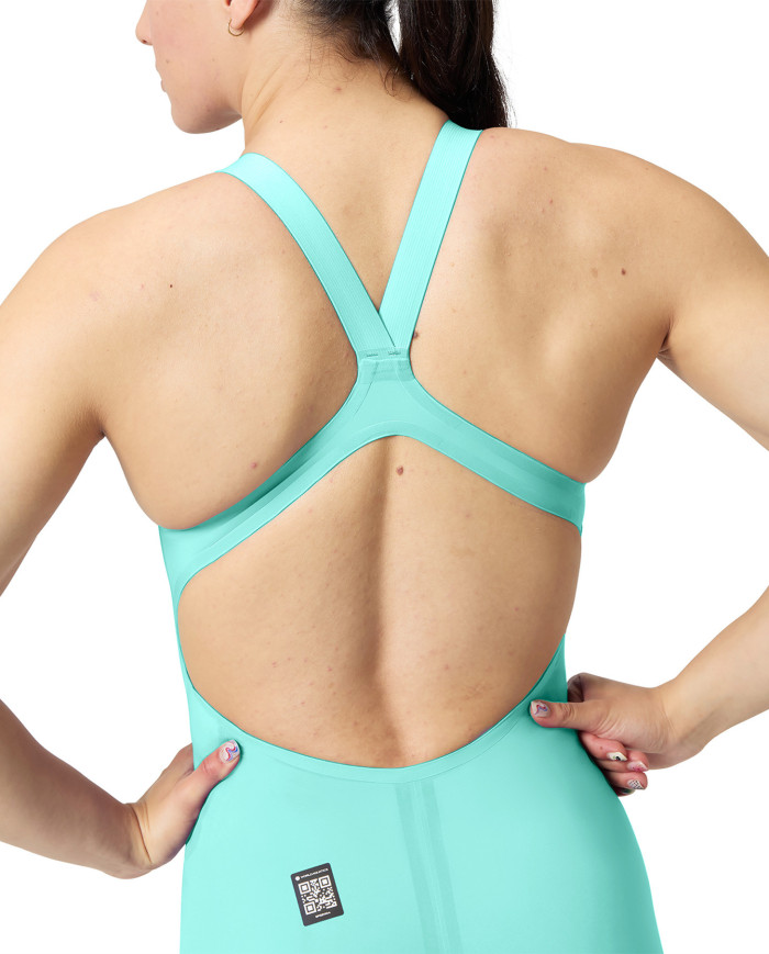 Speedo Fastskin LZR Pure Valor 2.0 Openback Kneeskin Kadın Yarış Mayosu Açık Mavi