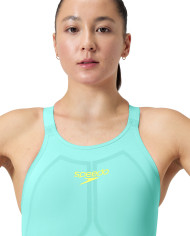 Speedo Fastskin LZR Pure Valor 2.0 Openback Kneeskin Kadın Yarış Mayosu Açık Mavi