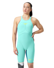 Speedo Fastskin LZR Pure Valor 2.0 Openback Kneeskin Kadın Yarış Mayosu Açık Mavi