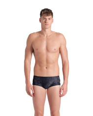 Arena Monogram Low Waist Erkek Antrenman Mayosu Siyah Multi