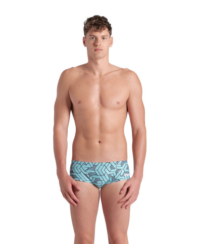 Arena Escape Low Waist Erkek Antrenman Mayosu Siyah Mavi Multi