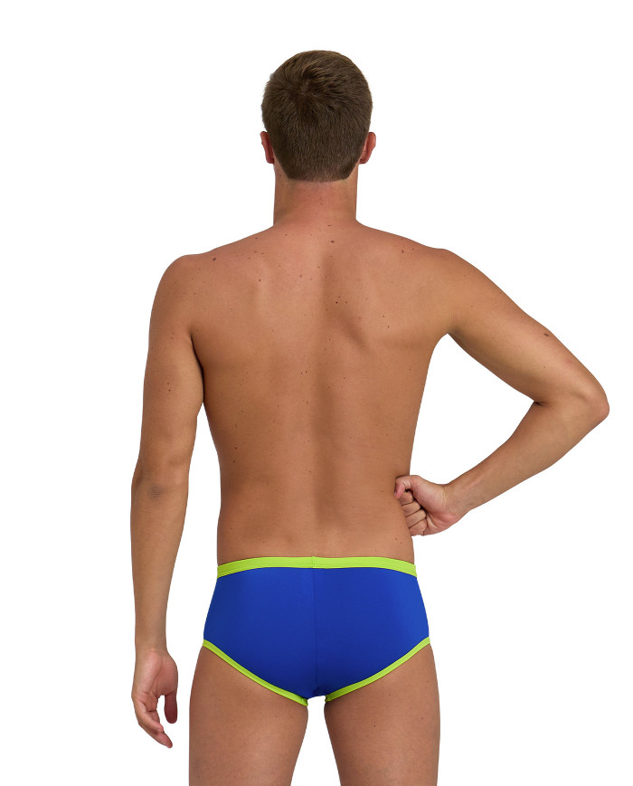 Arena One Big Logo 12 cm Erkek Antrenman Mayosu Neon Mavi Yeşil