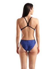 Arena Snake Skin Challenge Kadın Antrenman Mayosu Siyah Mavi