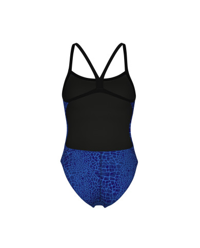 Arena Snake Skin Challenge Kadın Antrenman Mayosu Siyah Mavi