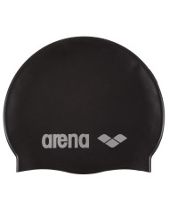 Arena Classic Silicone Cap Yüzme Bonesi Siyah Gümüş