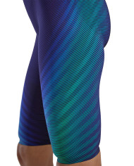 TYR Kadın Yarış Mayosu Venzo Phantom Open Back Royal Lime Black