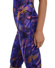 TYR Kadın Yarış Mayosu Avictor Open Back Hel Purple Gold