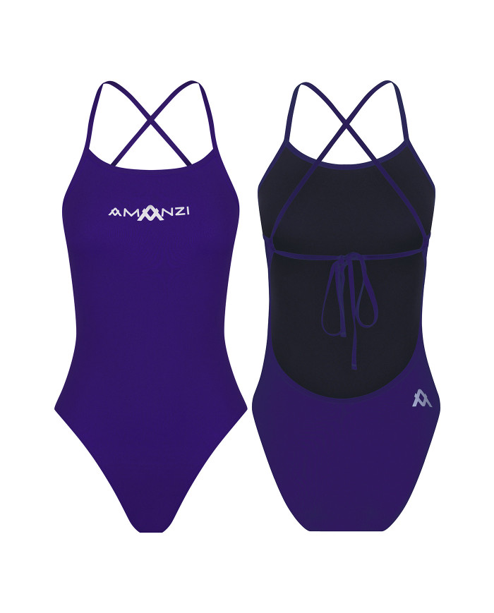 Amanzi Tie Back Blueberry Kız Çocuk Antrenman Mayosu