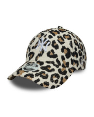 New Era 9FORTY New York Yankees Leopar Desenli Kahverengi Kadın Şapka