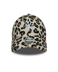 New Era 9FORTY New York Yankees Leopar Desenli Kahverengi Kadın Şapka