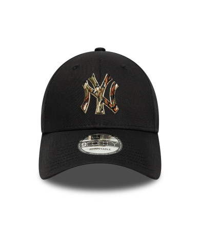 New Era 9FORTY New York Yankees Outline Camo Siyah Şapka