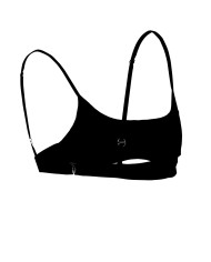 Nike Swim Effortless Essential Kadın Siyah Bralet Bikini Üstü