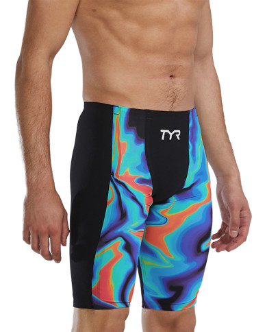 TYR Erkek Yarış Mayosu Shockwave Jammer Kızıl Kırmızı Turkuaz Mavi