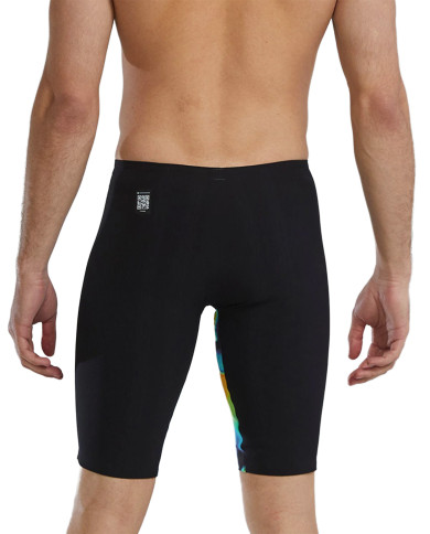 TYR Erkek Yarış Mayosu Shockwave Jammer Kızıl Turuncu Yeşil