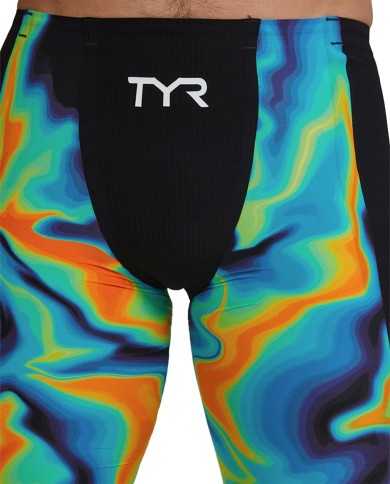 TYR Erkek Yarış Mayosu Shockwave Jammer Kızıl Turuncu Yeşil