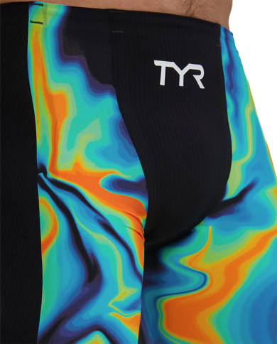 TYR Erkek Yarış Mayosu Shockwave Jammer Kızıl Turuncu Yeşil